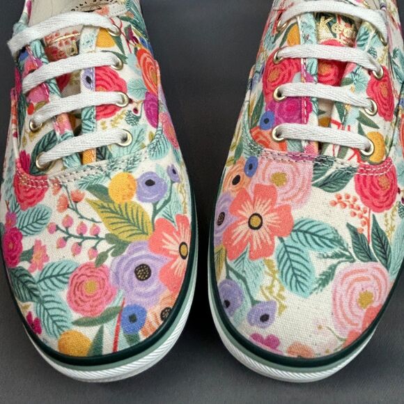 Keds Rifle Paper Company Floral Classic Lace Up Sneakers Shoes 8.5 NEW - Picture 6 of 16
